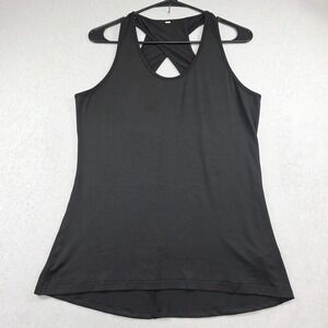ICTIVE Black Crisscross Strappy Back Athletic Tank Top Size‎ S Activewear Sporty